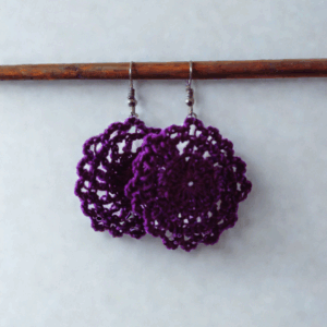 Orecchini circolari in cotone
