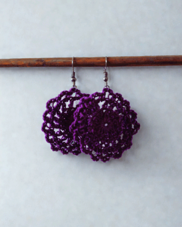 Orecchini circolari in cotone